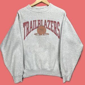 Vtg 90s Portland Trail Blazers Basketball Sweatshirt, Retro NBA Shirt